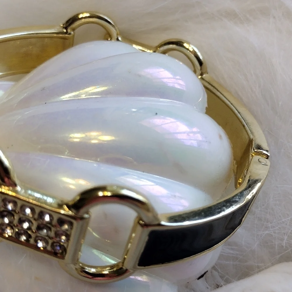 Bracelet Black, Gold & Rhinestones